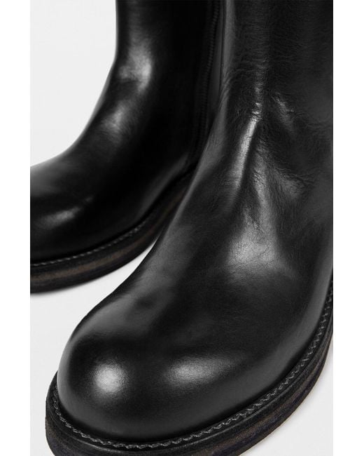 Ann Demeulemeester Black Helfred Ankle Boots With Zip for men