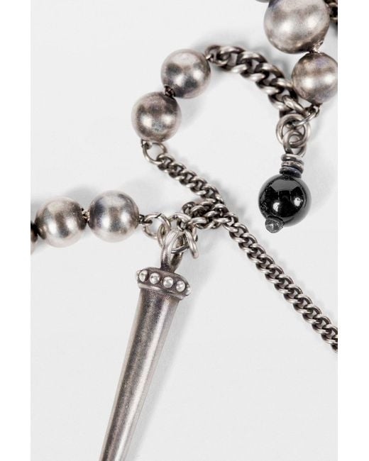 Ann Demeulemeester Black Jette Beads Bracelet