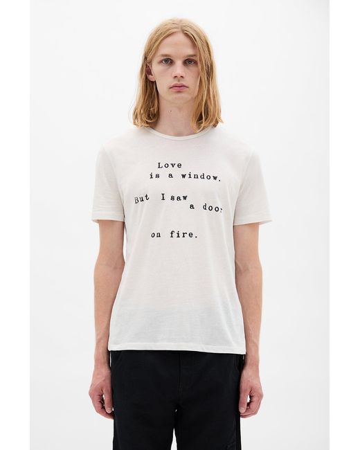 Ann Demeulemeester Natural Baptist 'Love Is A Window' Standard T-Shirt for men