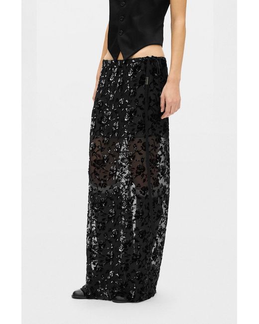 Ann Demeulemeester Black Eveline Long Bias Skirt