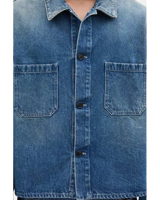 Ann Demeulemeester Blue Juel Boxy Overshirt for men