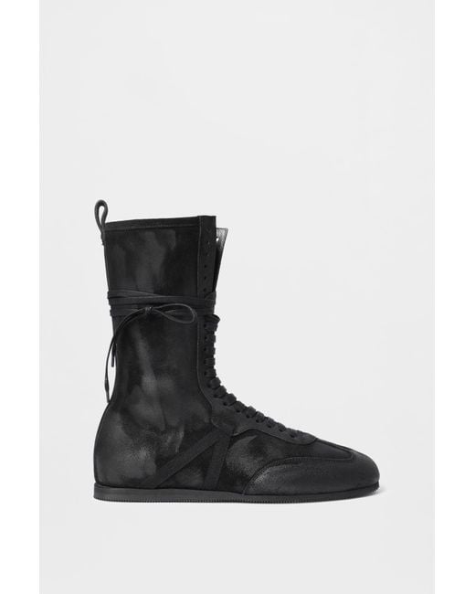 Ann Demeulemeester Black Fides High-Top Boxing Sneakers for men