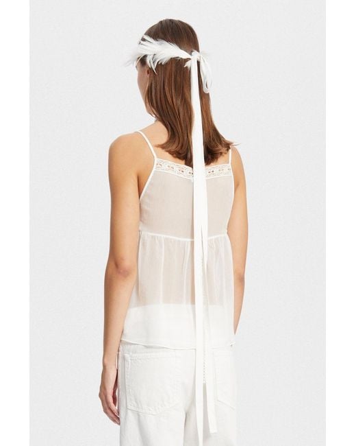 Ann Demeulemeester White Zena Feather Headband