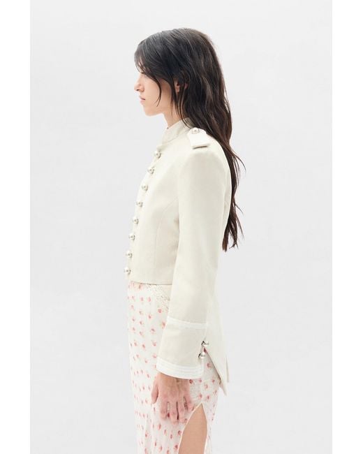 Ann Demeulemeester White Til Marsina Jacket