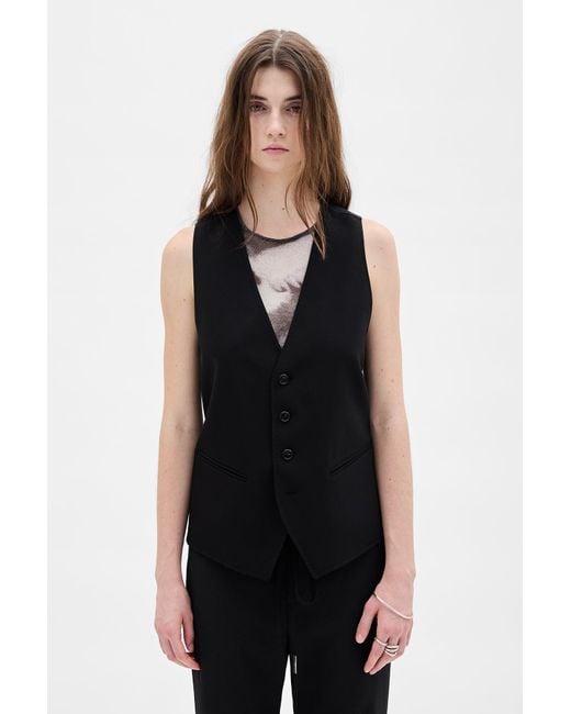 Ann Demeulemeester Black Charlotte Classic Waistcoat