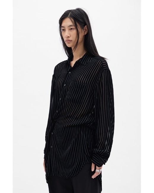 Ann Demeulemeester Black Elisabeth Long High Comfort Shirt