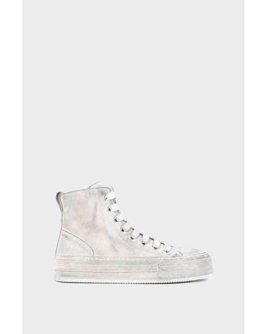 Ann Demeulemeester White Orvo High-Top Sneakers