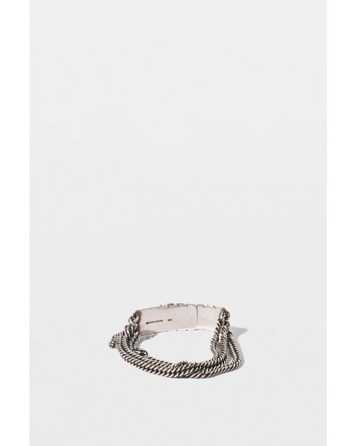 Ann Demeulemeester White Constance Bracelet Chains Small Locking