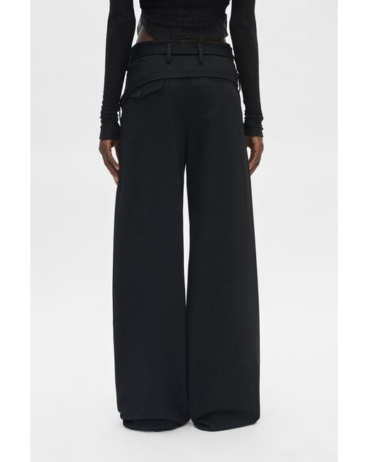 Ann Demeulemeester Black Jilleke High Comfort Double Belted Trousers