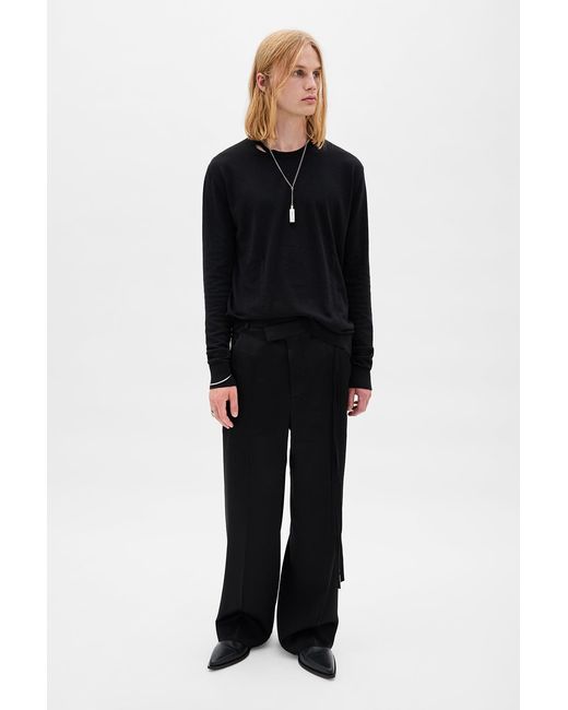Ann Demeulemeester Black Magnar Crew Neck Sweater for men