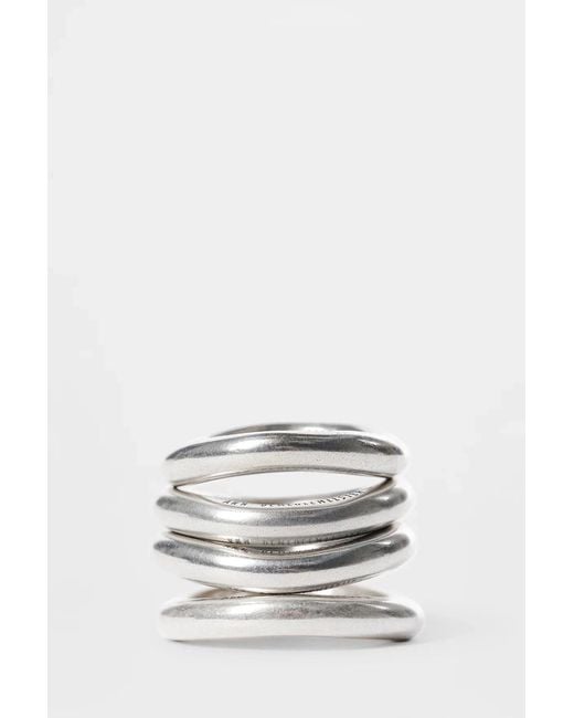 Ann Demeulemeester Black Herta 4 Piece Ring Set