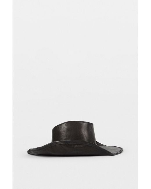 Ann Demeulemeester White Joleik Leather Hat