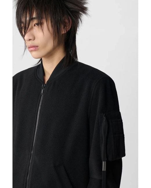 Ann Demeulemeester Black Dries Standard Bomber for men