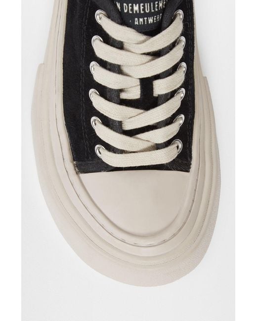 Ann Demeulemeester Black Halli Vulcanized Low-Top Sneakers for men