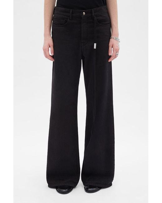Ann Demeulemeester Blue Genoveva 5 Pockets Relaxed Flared Trousers