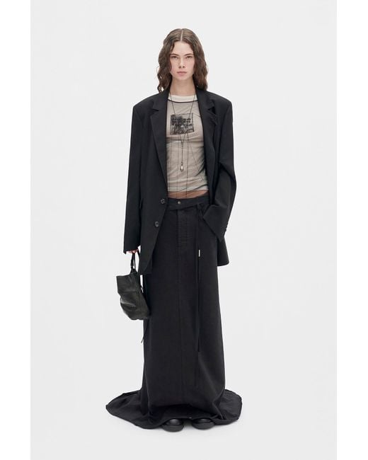 Ann Demeulemeester Black Floor 'Bikers Kiss' Micro T-Shirt