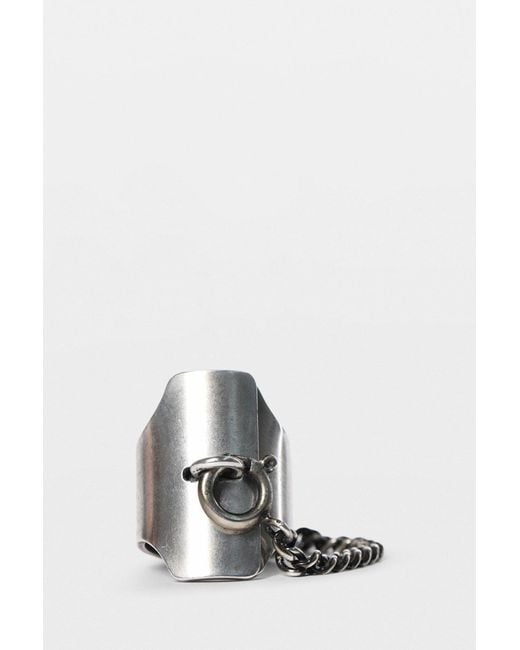 Ann Demeulemeester White Martine Lockring for men