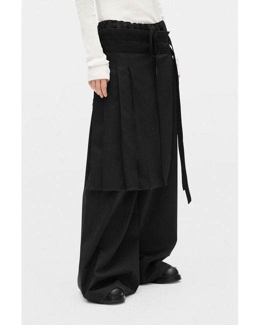 Ann Demeulemeester Black Marke Apron Lounge Pants