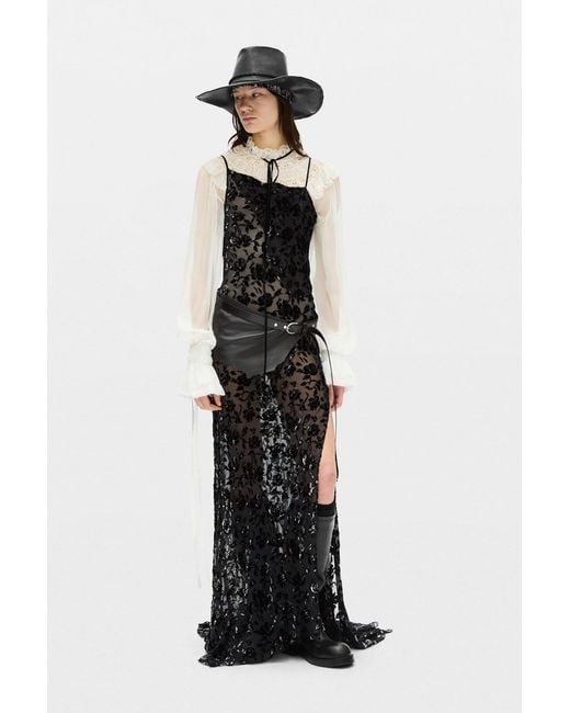 Ann Demeulemeester Black The Aaricia Long Bias Slip Dress