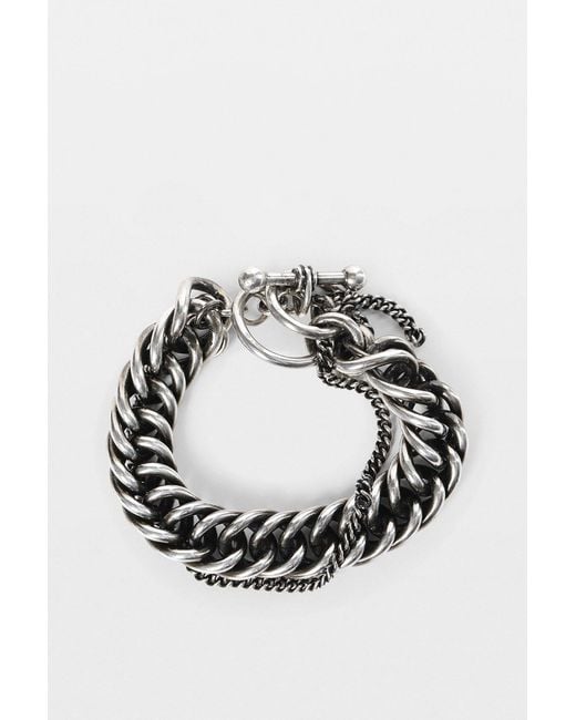 Ann Demeulemeester Black Hinna Double Chains Bracelet