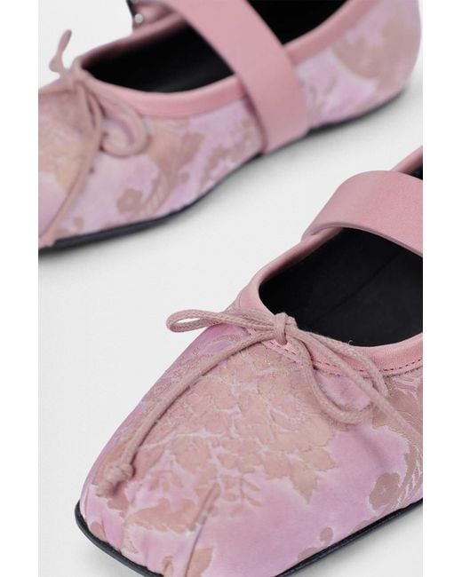 Ann Demeulemeester Pink Zoey Ballerinas With Belt