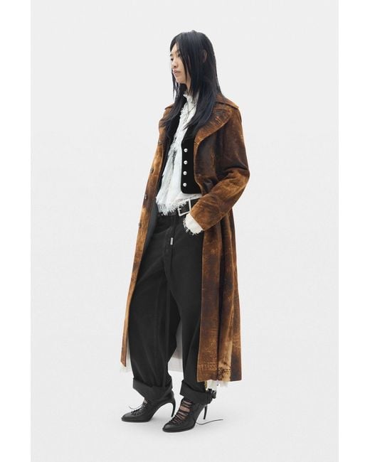 Ann Demeulemeester Black Annela 5-Pockets Straight Leg Loose Trousers With Side Bands