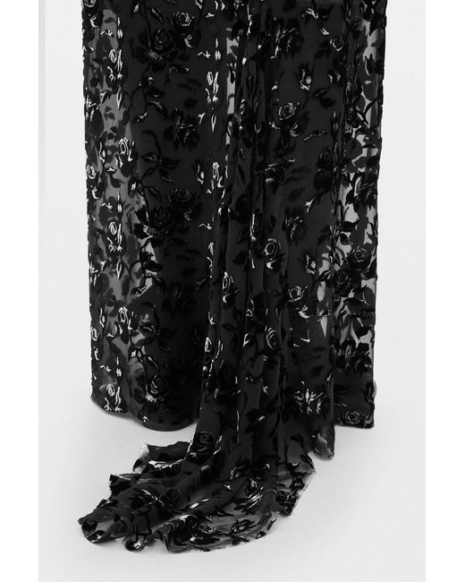 Ann Demeulemeester Black Eveline Long Bias Skirt