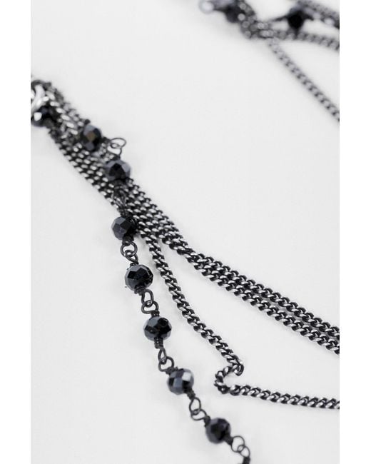 Ann Demeulemeester Metallic Goia Earrings With Chains And Feathers