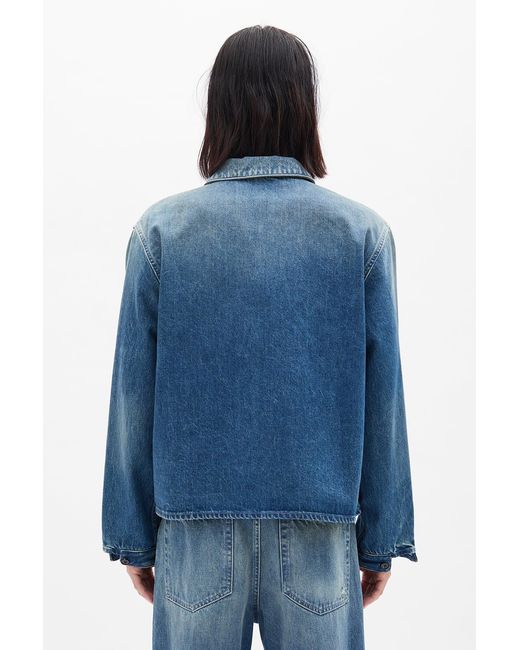 Ann Demeulemeester Blue Juel Boxy Overshirt for men