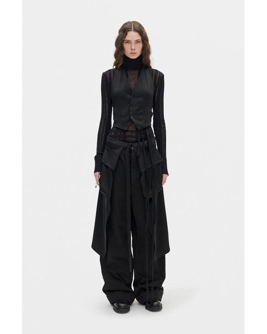 Ann Demeulemeester キュプラ　スカート Ann Demeulemeester Debora Cargo Apron Skirt in Black | Lyst