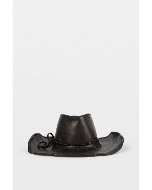 Ann Demeulemeester White Joleik Leather Hat