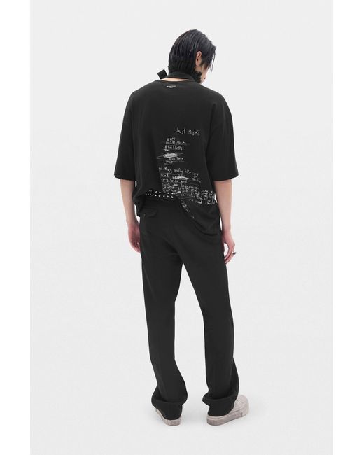 Ann Demeulemeester Black Dieter High Comfort Fit T-Shirt for men
