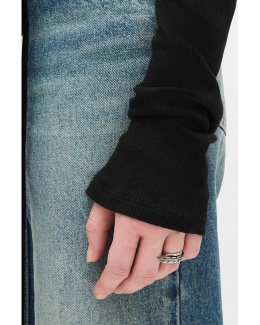 Ann Demeulemeester Blue Berk Feather Ring for men