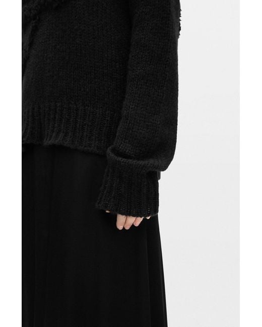 Ann Demeulemeester Black Fransina Turtleneck Sweater