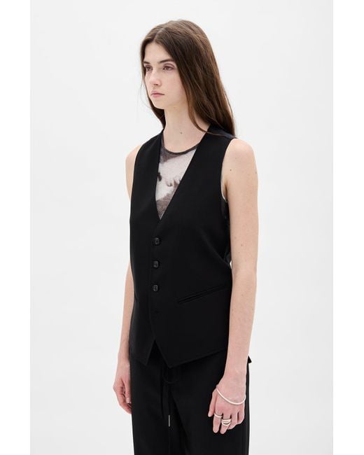 Ann Demeulemeester Black Charlotte Classic Waistcoat