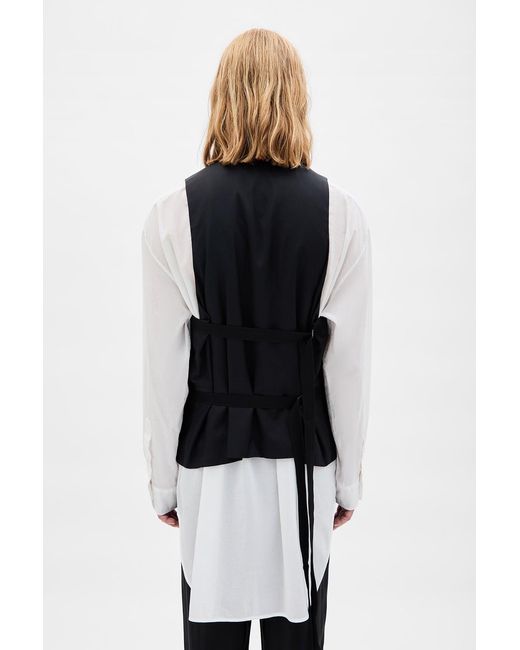 Ann Demeulemeester Black Juikko Classic Waistcoat for men