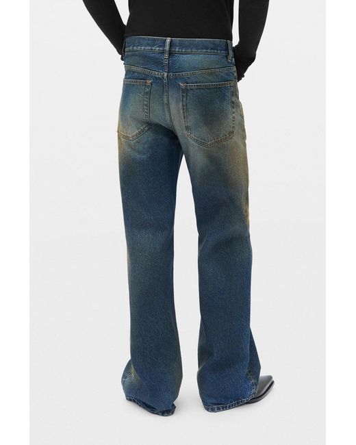 Ann Demeulemeester Blue Modest 5 Pockets Relaxed Flared Trousers for men