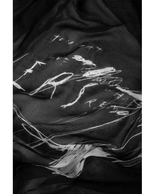 Ann Demeulemeester Blue Vesta Square Scarf