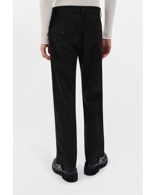 Ann Demeulemeester Black Perry Straight Leg Cropped Trousers for men