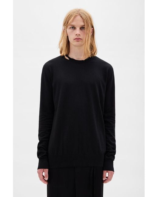 Ann Demeulemeester Black Magnar Crew Neck Sweater for men