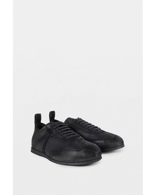 Ann Demeulemeester Black Siru Soft Low Top Boxing Sneakers for men