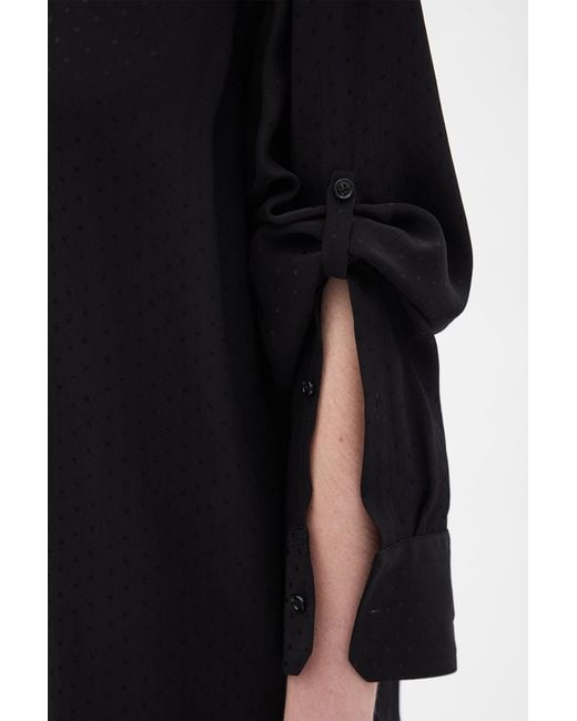 Ann Demeulemeester Black Dien Stand Collar Long Shirt