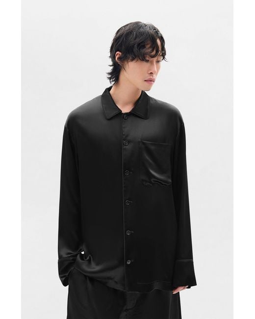 Ann Demeulemeester Black Damon Relaxed Lounge Shirt for men