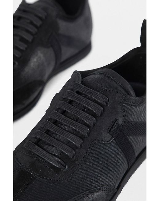 Ann Demeulemeester Black Siru Soft Low Top Boxing Sneakers for men