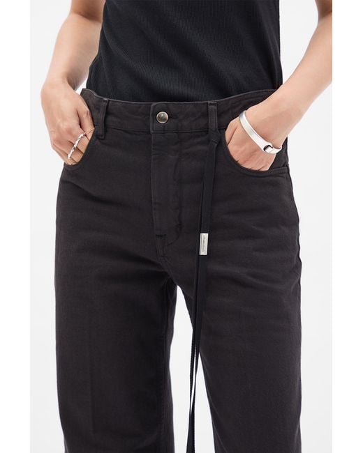 Ann Demeulemeester Black Vive 5-Pockets Straight Leg Trousers