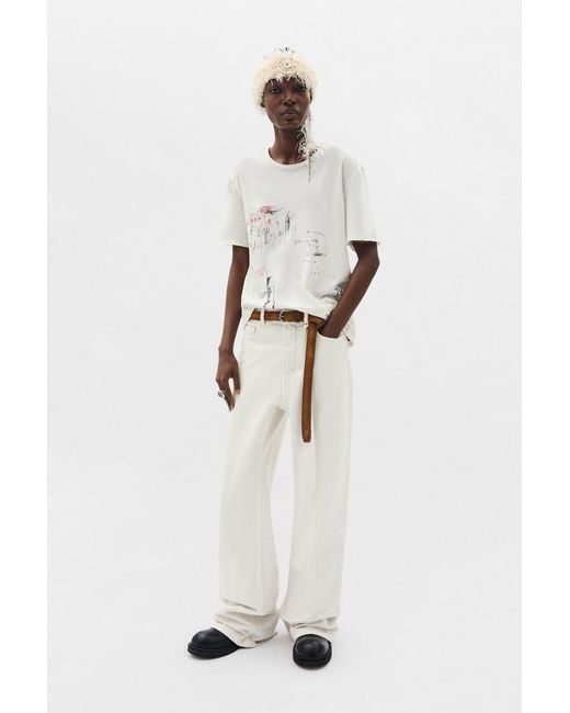 Ann Demeulemeester Natural Fanie Standard T-Shirt