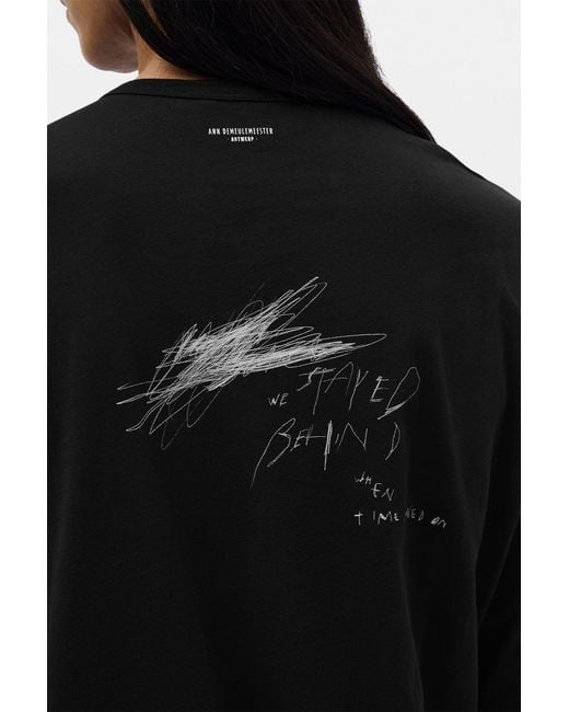 Ann Demeulemeester Black Dieter Comfort T-Shirt for men