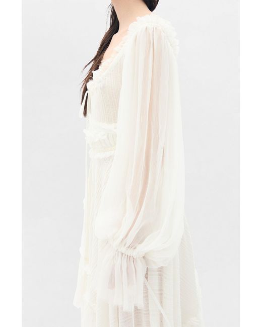 Ann Demeulemeester White Giti Empire Waist Asymmetric Dress