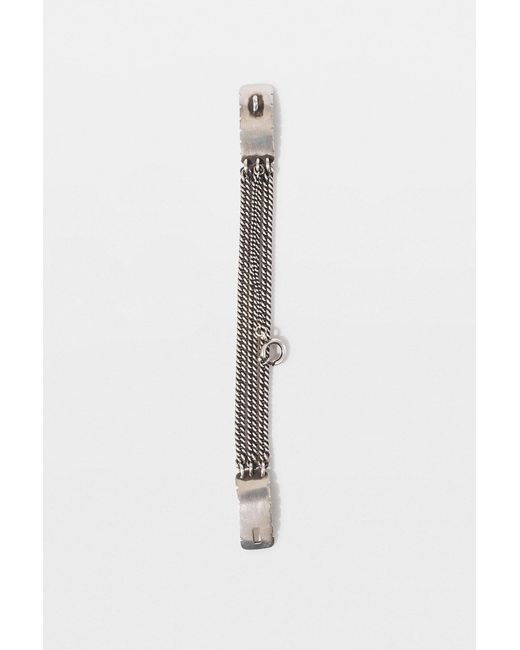 Ann Demeulemeester White Constance Bracelet Chains Small Locking