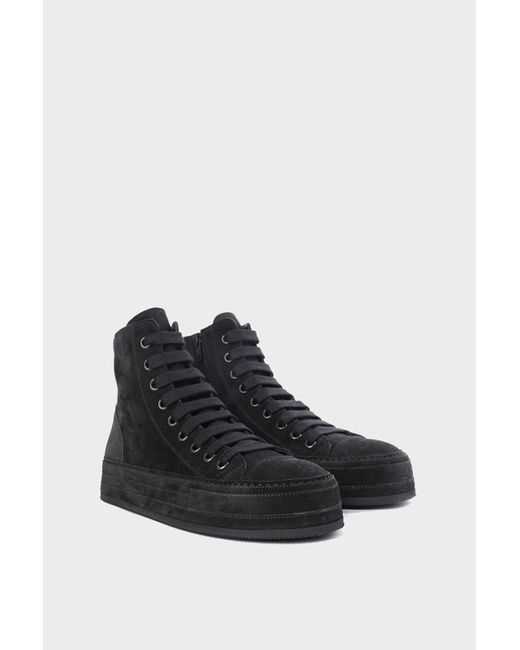 Ann Demeulemeester Black Orvo Hig-Top Sneakers